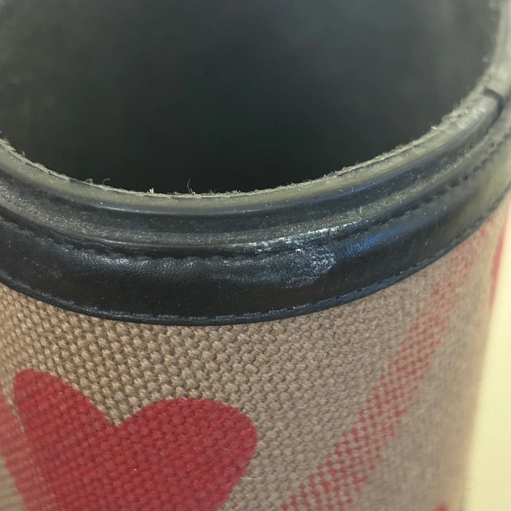 BURBERRY Crosshill Heart Check Rain Boots In Black‎ Women Size 40 Outdoor Rubber